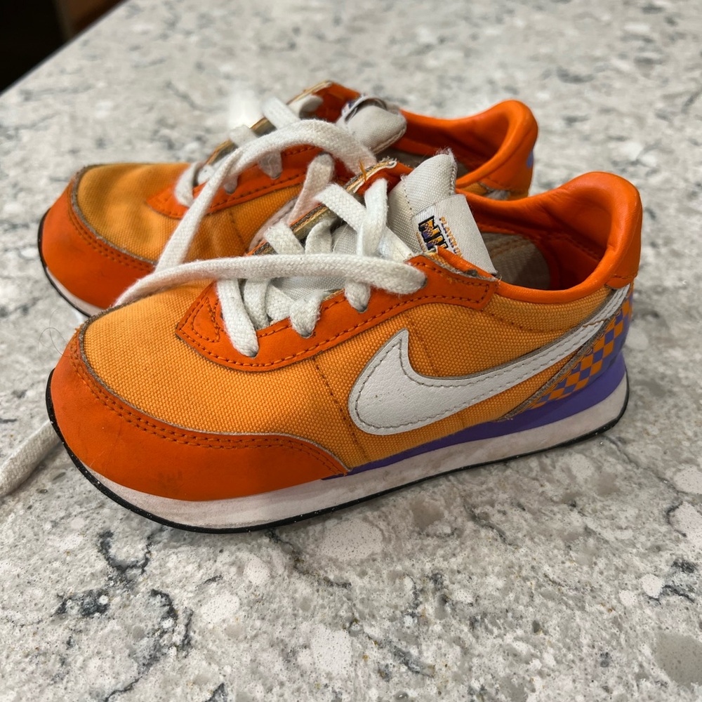 Nike Kids Vibrant Orange and Purple Sneakers